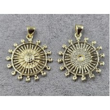 Підвіска 22 мм колір лимонне золото (гіпоалергений сплав)