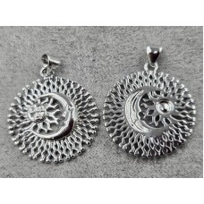 Подвеска 23 мм цвет сталь (гиппоаллергенный сплав)