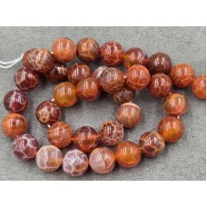Агат 12 мм огненный длина 38-39 см