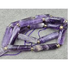 Аметист ~6-7*15-25 мм длина 39-40 см
