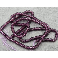 Гранат рондель 3,5*1,5-1,7 мм грань довжина 38-39 см