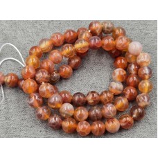 Агат 6,1-6,3 мм огненный длина 38-39 см