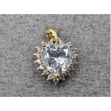 Підвіска серце 15 мм колір лимонне золото (гіпоалергений сплав)