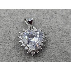 Підвіска серце 15 мм колір сталь (гіпоалергений сплав)