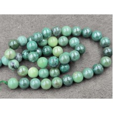 Агат яблочный 8,2-8,4 мм с покрытием длина 38-39 см