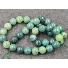 Агат яблочный 10,2-10,4 мм с покрытием длина 38-39 см