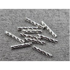 Трубочка 1,5*10 мм 10 шт цвет серебро (гиппоаллергенный сплав)