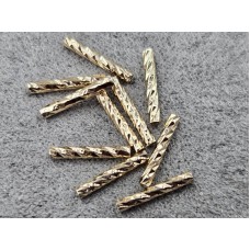 Трубочка 1,5*10 мм 10 шт цвет золото (гиппоаллергенный сплав)