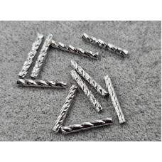 Трубочка 1,5*10 мм 10 шт цвет сталь (гиппоаллергенный сплав)