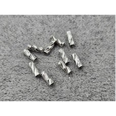 Трубочка 1,5*4 мм 10 шт цвет сталь (гиппоаллергенный сплав)