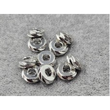 Рондель 6*2 мм 10 шт цвет сталь (гиппоаллергенный сплав)