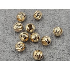 Бусина куля 5 мм 20 шт колір золото (гіпоалергений сплав)