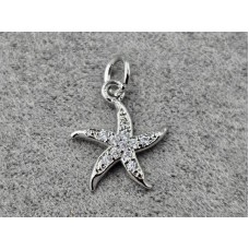 Підвіска *зірка* 11 мм колір сталь (гіпоалергений сплав)