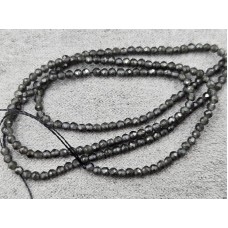 Обсидіан чорний 2,1-2,3 мм грань довжина 37 см