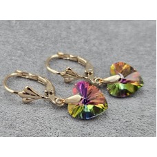 Серьги Xuping 10 мм высота 29 мм цвет 18к