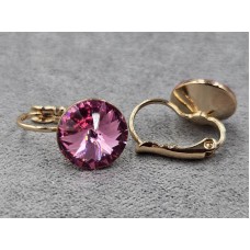 Серьги Xuping 11 мм высота 18 мм цвет 18к