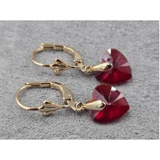 Серьги Xuping 10 мм высота 30 мм цвет 18к