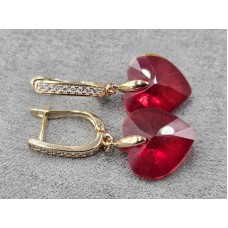 Серьги Xuping 14 мм высота 35 мм цвет 18к