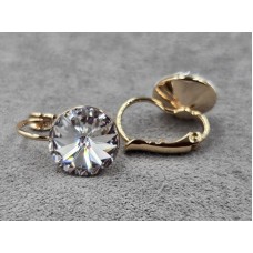 Серьги Xuping 11 мм высота 18 мм цвет 18к