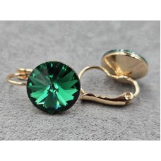 Серьги Xuping 12 мм высота 18 мм цвет 18к