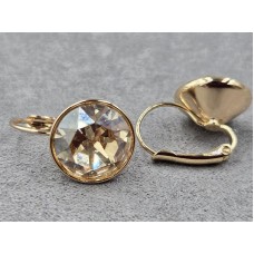 Серьги Xuping 15 мм высота 24 мм цвет 18к