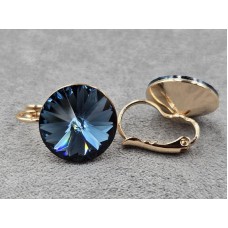 Серьги Xuping 14 мм высота 20 мм цвет 18к