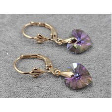 Серьги Xuping 10 мм высота 30 мм цвет 18к