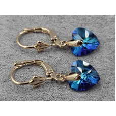 Серьги Xuping 10 мм высота 28 мм цвет 18к