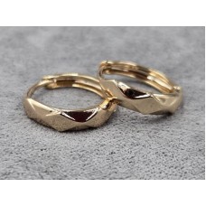 Сережки Xuping 4 мм висота 16 мм круглий замок колір 18к