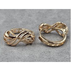 Сережки Xuping 10 мм висота 21 мм круглий замок колір 18к