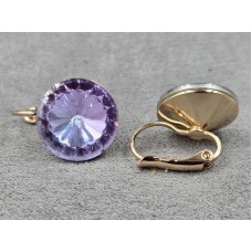 Сережки Xuping 14 мм висота 20 мм колір 18к