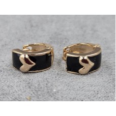 Сережки Xuping 5 мм висота 11 мм круглий замок колір 18к