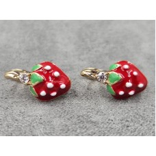 Сережки Xuping 9 мм висота 15 мм англійський замок колір 18к