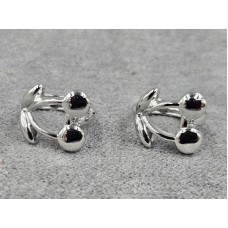 Сережки Xuping 9 мм висота 10 мм круглий замок родій