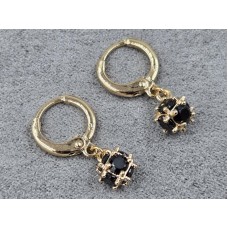 Сережки Xuping 6 мм висота 21 мм круглий замок колір 18к