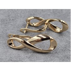 Сережки Xuping 10 мм висота 27 мм англійський замок колір 18к