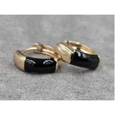 Сережки Xuping 4 мм висота 13 мм круглий замок колір 18к