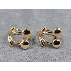Сережки Xuping 9 мм висота 10 мм круглий замок колір 18к
