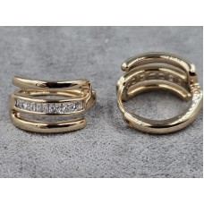 Сережки Xuping 9 мм висота 16 мм колір 18к