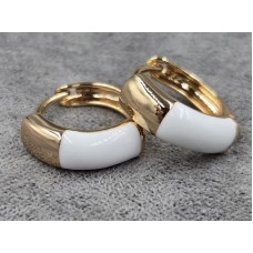 Сережки Xuping 4 мм висота 13 мм круглий замок колір 18к