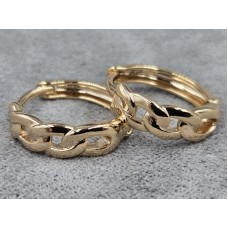 Сережки Xuping 4 мм висота 15 мм круглий замок колір 18к