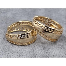 Сережки Xuping 8 мм висота 19 мм колір 18к