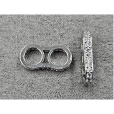 Бусина 9*3*17 мм колір сталь (гіпоалергений сплав)