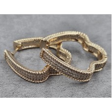 Сережки Xuping 6 мм висота 33 мм колір 18к