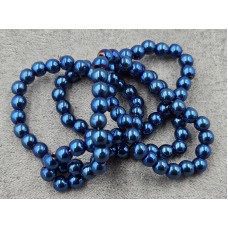 Гематит куля 4 мм синій АВ довжина 39-40 см