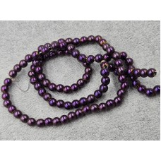 Гематит куля 4 мм фіолетовий АВ довжина 39-40 см