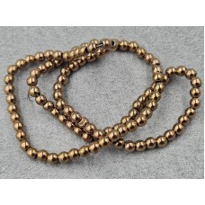 Гематит куля 4 мм колір бронза АВ довжина 39-40 см