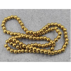 Гематит куля 4 мм темне золото АВ довжина 39-40 см