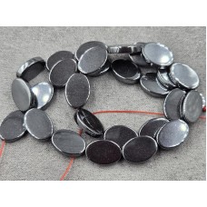 Гематит овал 10*14 мм довжина 39-40 см