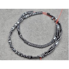 Гематит 2*4 мм овал с поперечным отверстием длина 39-40 см